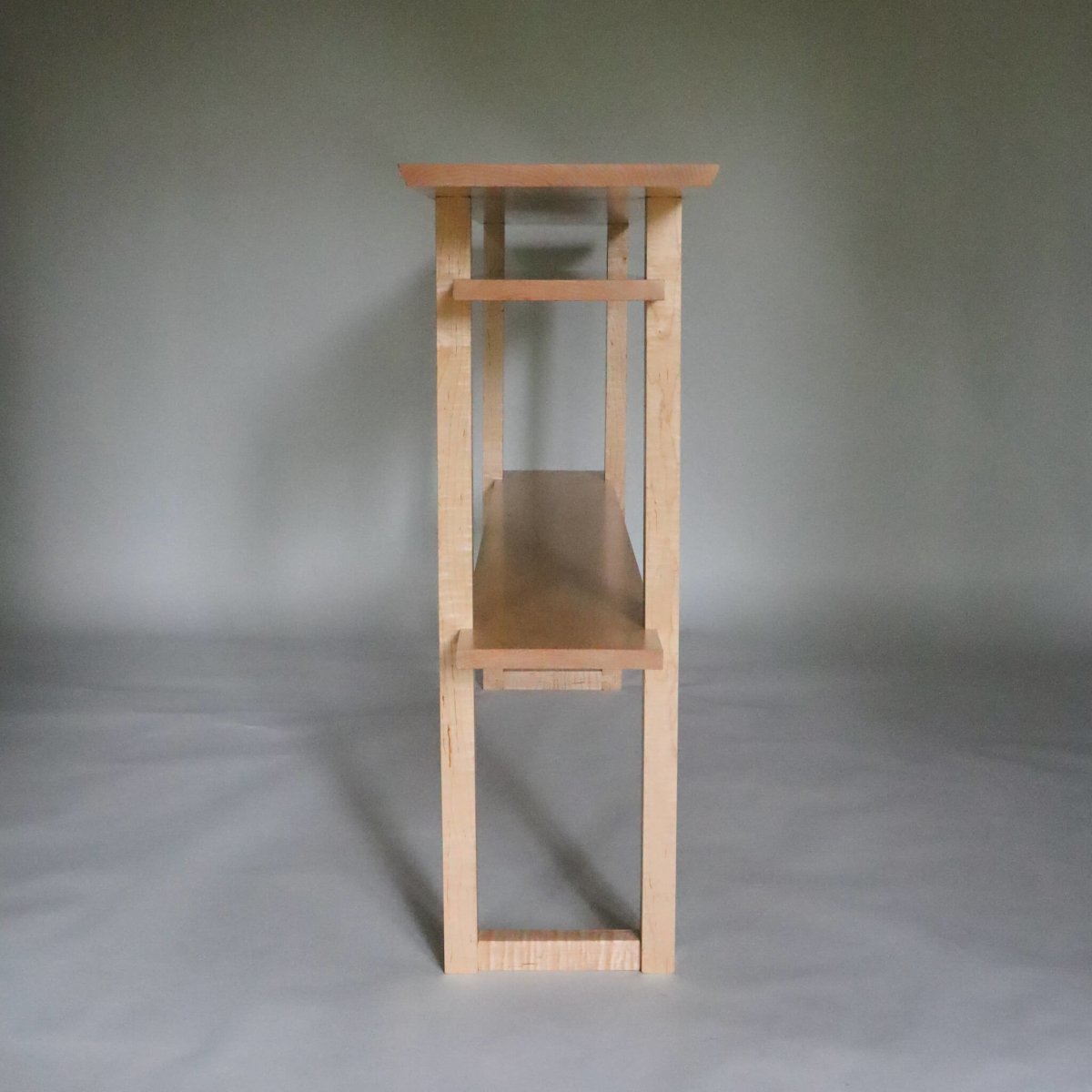 thin console table for hallway decorating, modern hallway table by Mokuzai Furniture