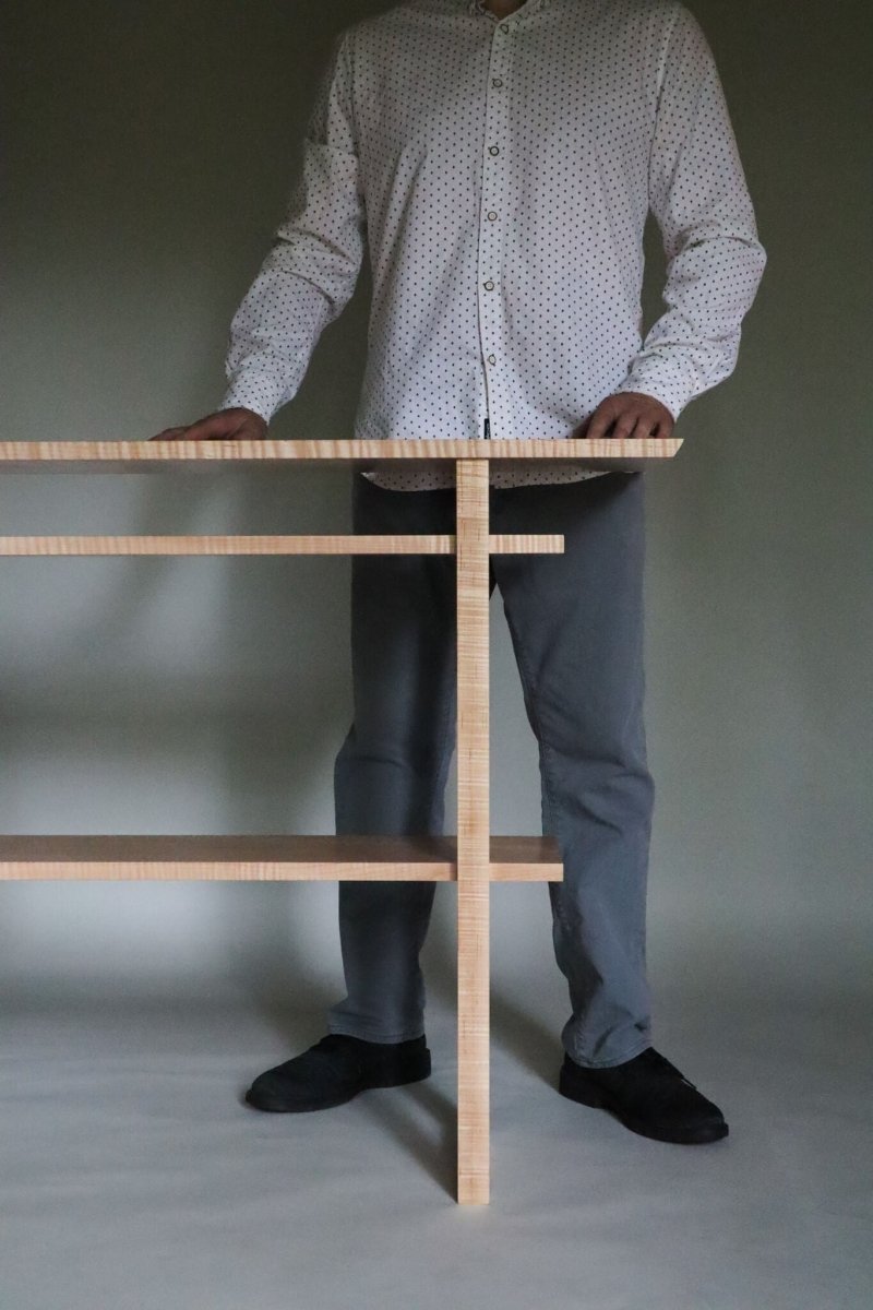 hallway table minimalist wood furniture design by Mokuzai Furniture
