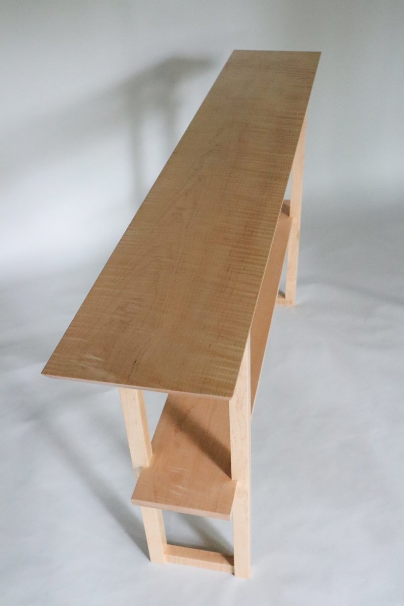 slim hallway console table for entryway decor by Mokuzai Furniture