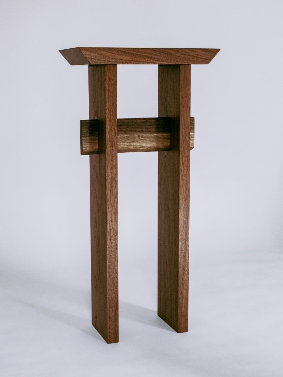 Tall walnut table for the entryway - solid wood fine furniture design