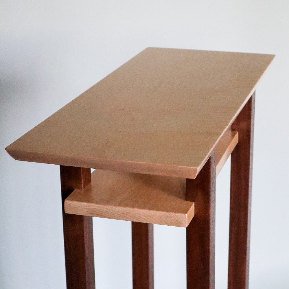Custom End Table - narrow wood end table for the modern home