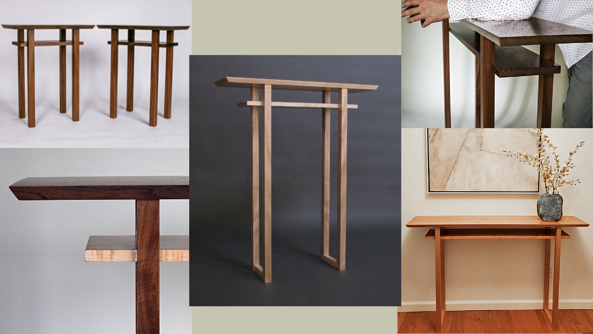 Create a custom console table with Mokuzai Furniture.  Our narrow console tables can be hand-crafted to your specific measurements for the perfect console table for your home decor. 