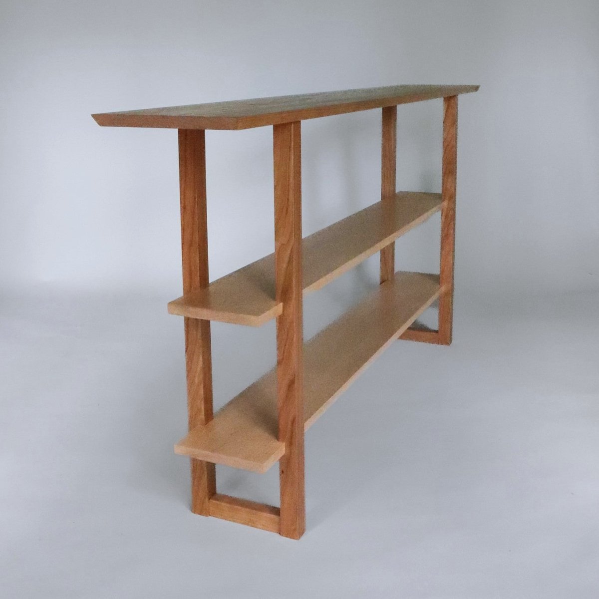 modern narrow console table for entryways.