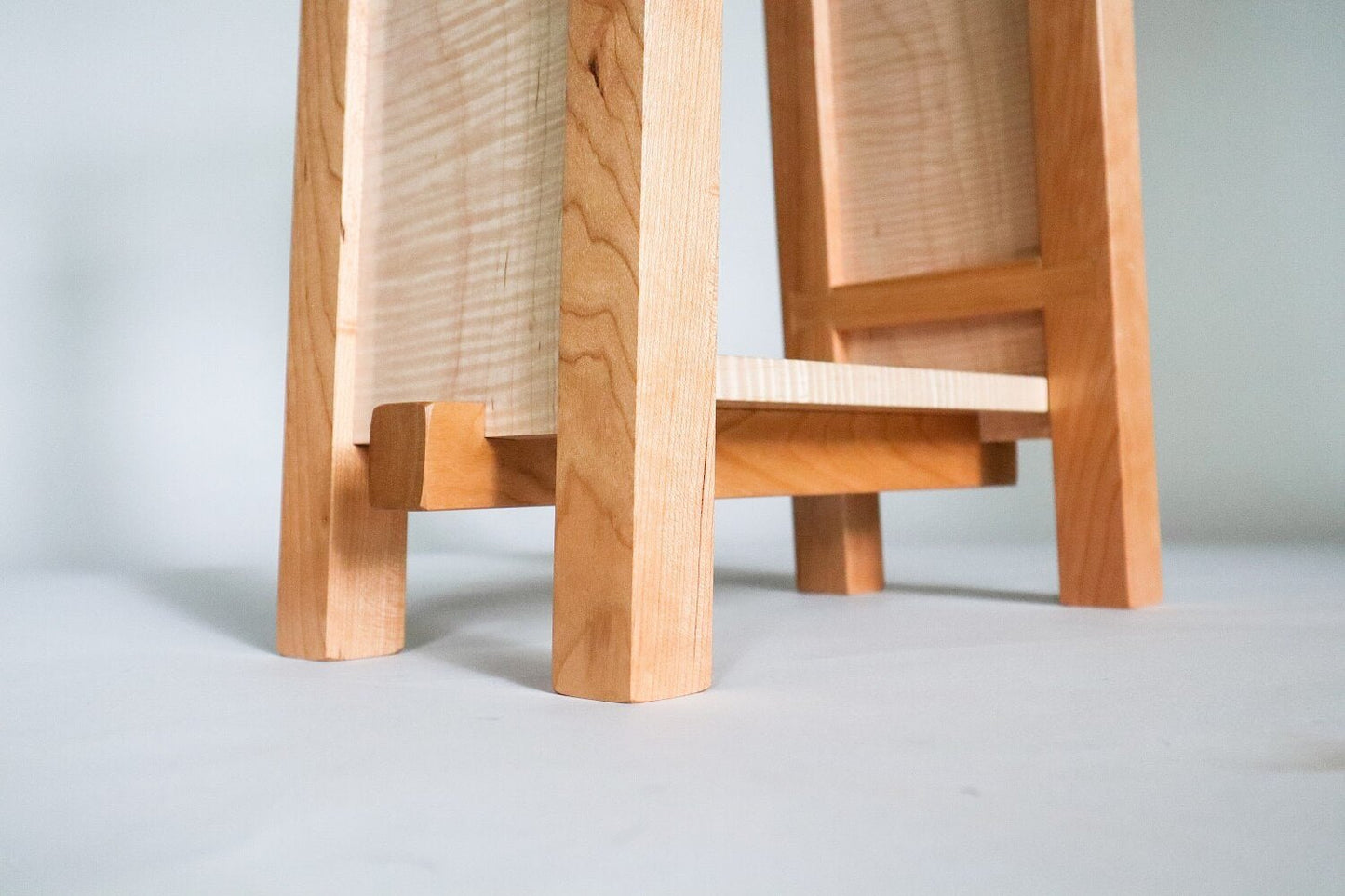 The low shelf of our Shaped Side Table would make a nice small bookcase - contemporary tables by Mokuzai Furniture