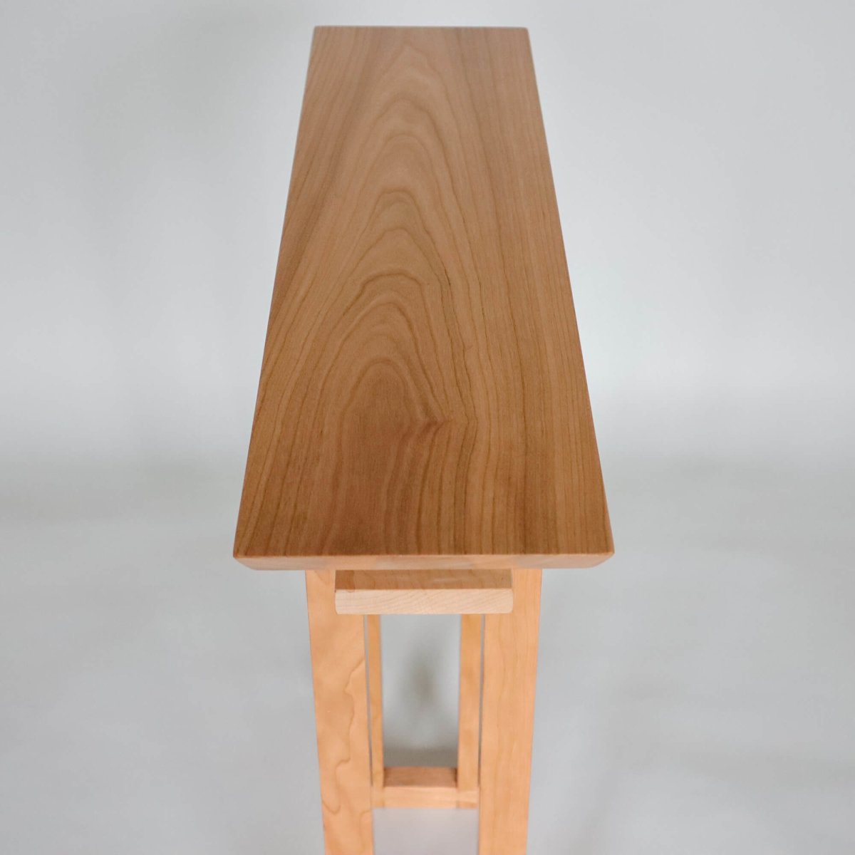 How to decorate a small entryway? with a narrow side table 7 inches deep from Mokuzai Furniture