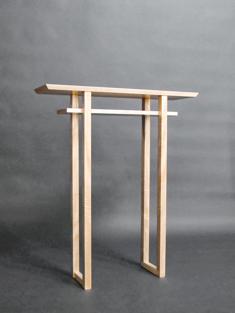 Tall table for altar table, entry table, hallway table - solid tiger maple table