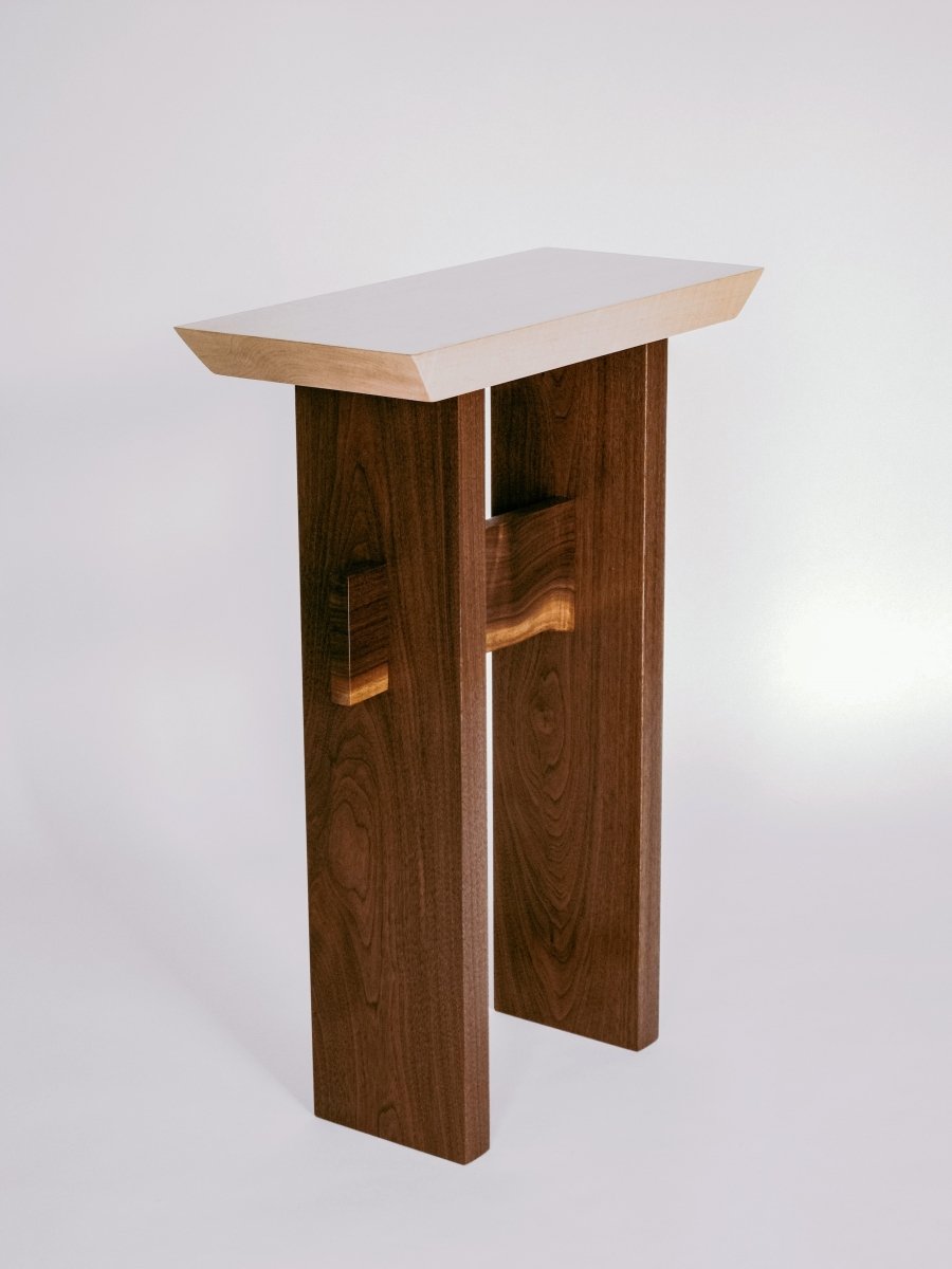 wooden accent table - modern minimalist wood furniture