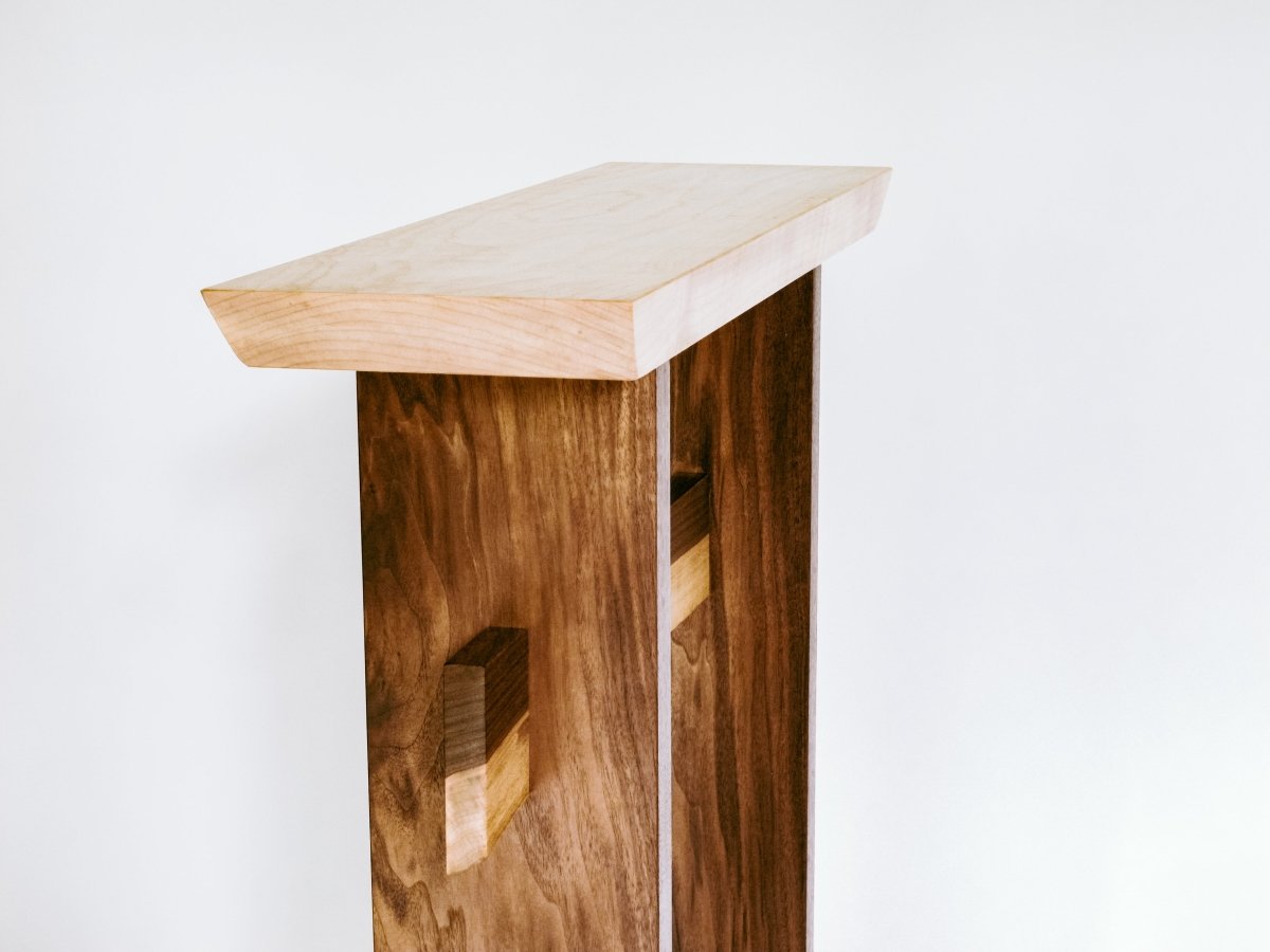 narrow wood table - side table accent furniture