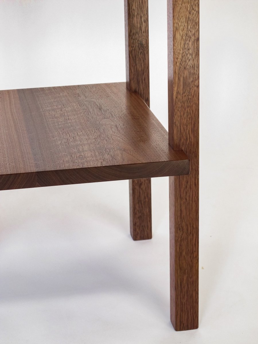 A side table with shelf - minimalist modern furniture design by Mokuzai Furniture
