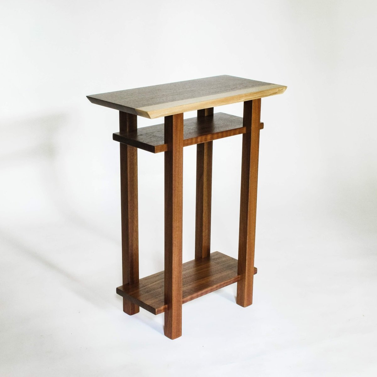 End Table with 2 Shelves - small side table, minimalist nightstand