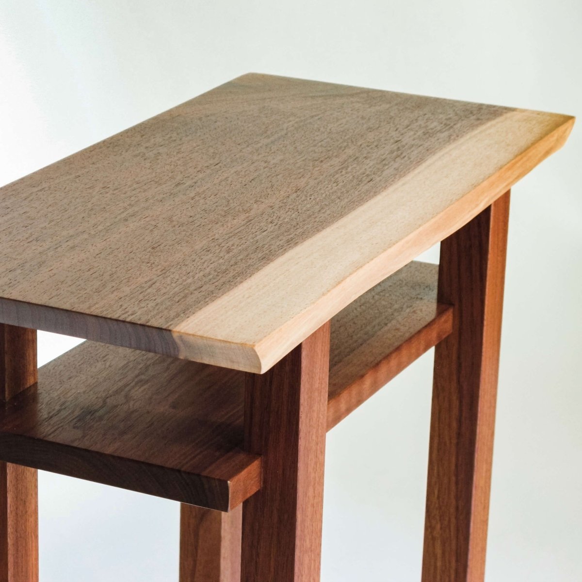 End Table with 2 Shelves - small side table, minimalist nightstand –  Mokuzai Furniture