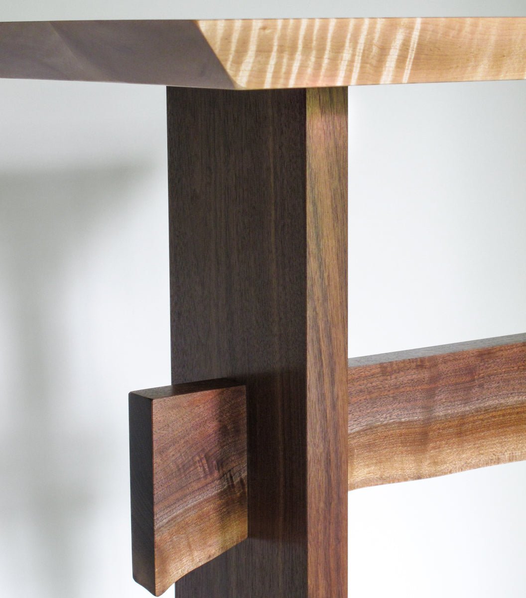 live edge walnut standing desk by Mokuzai FUrniture