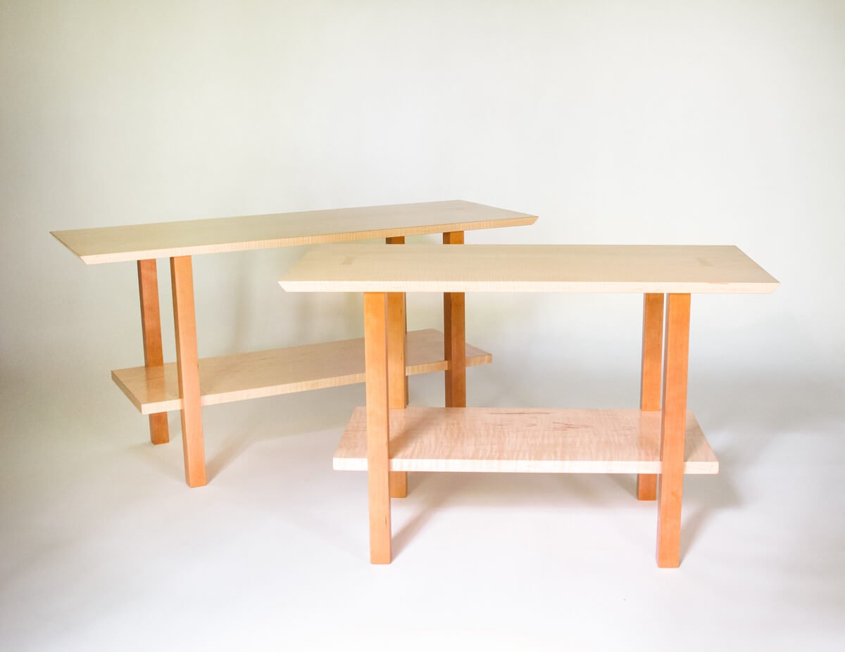 modern wood benches for entryway by Mokuzai Furniture