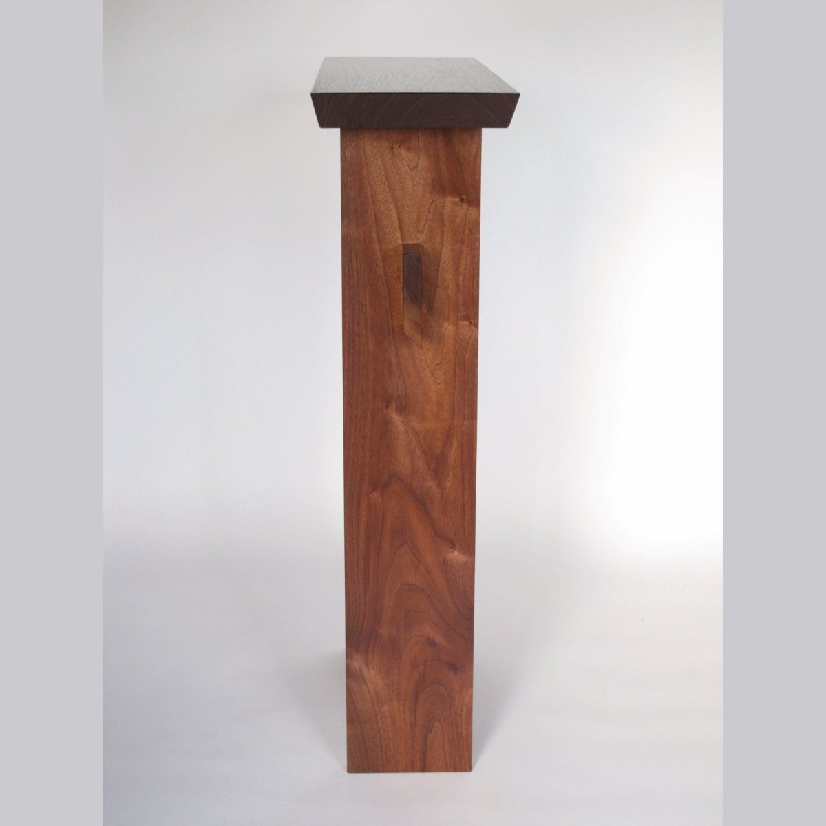 a narrow hall table modern walnut wood furniture design by Mokuzai Furniture