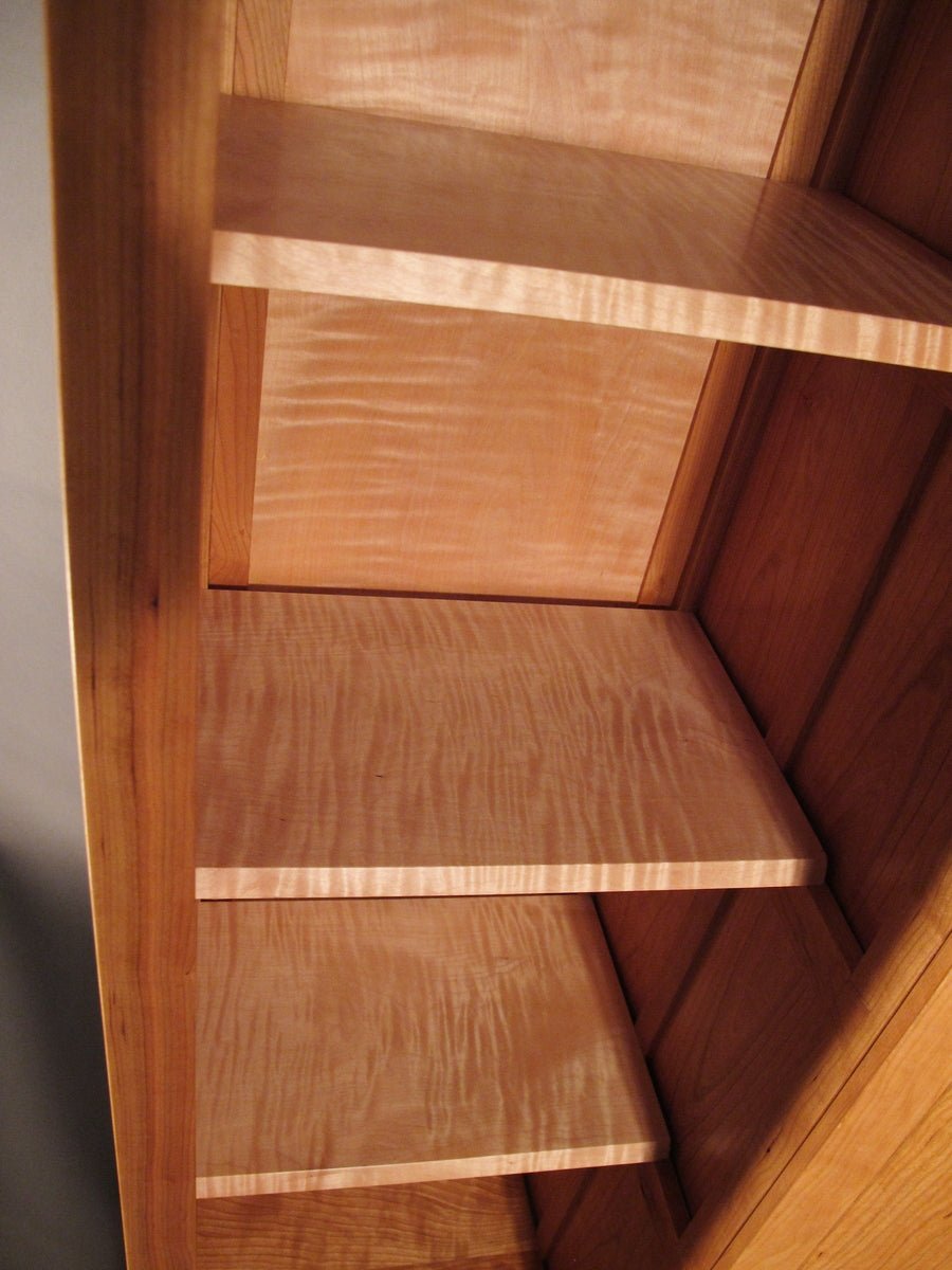 narrow sweater cabinet storage shelves by Mokuzai Furniture