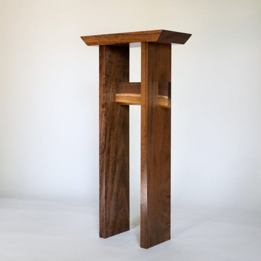 small table, tall for entryway decorating, narrow table for hallways- modern wood furniture design by Mokuzai Furniture