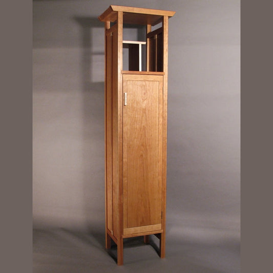 tall narrow storage cabinet by Mokuzai Furniture