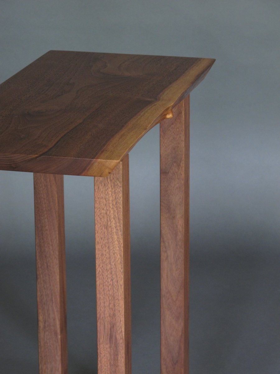 live edge walnut table top option for the Signature End Table by Mokuzai Furniture